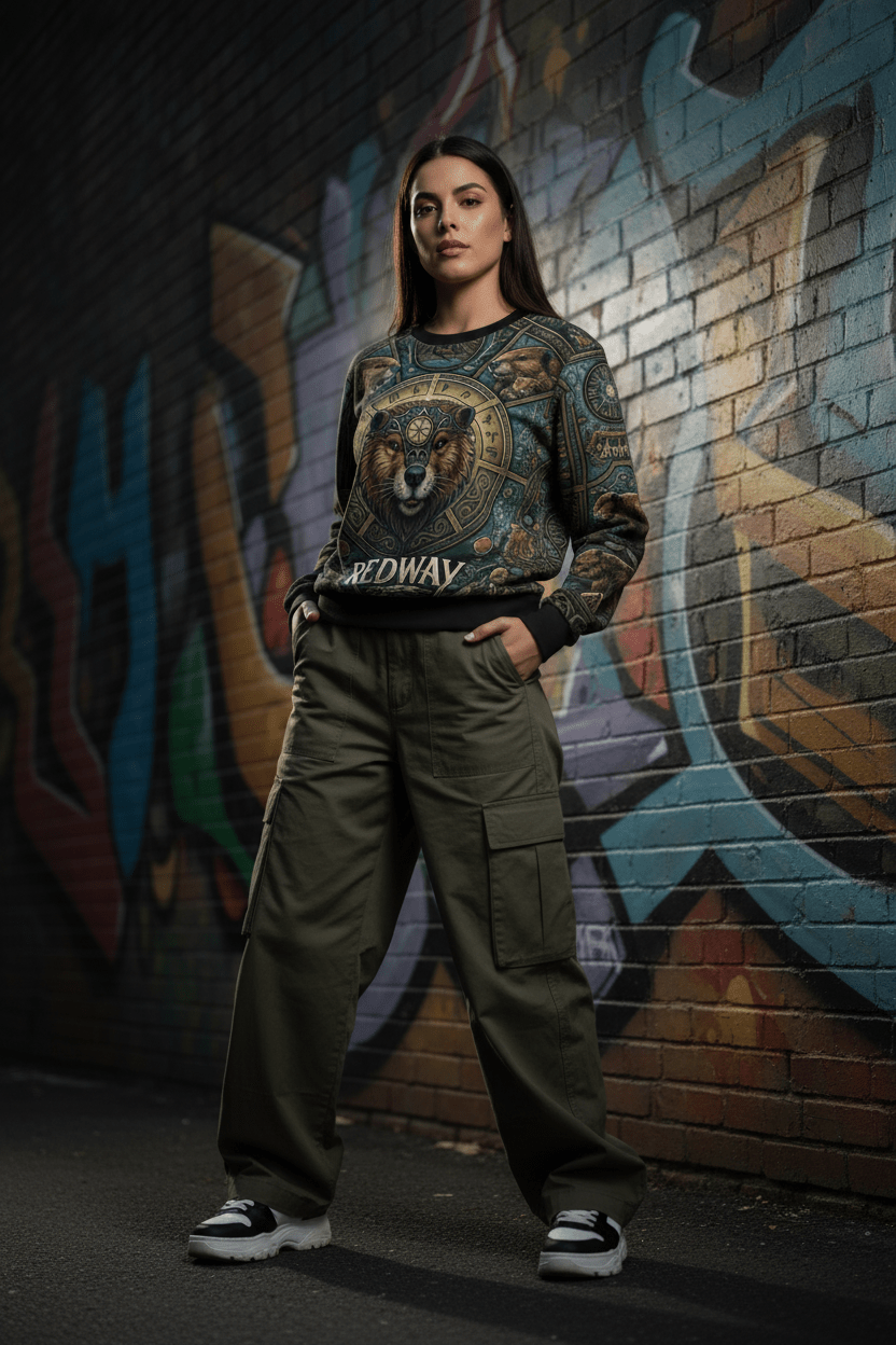 Beaver Medella Cultural Crewneck Sweatshirt — Native Heritage DesignEmber Spirit Apparel
