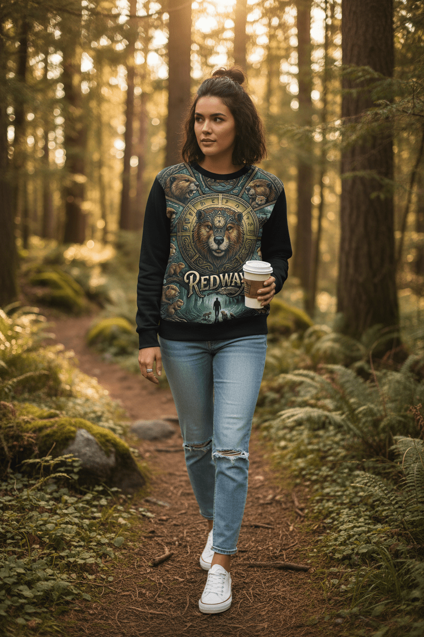 Beaver Medella Cultural Crewneck Sweatshirt — Native Heritage DesignEmber Spirit Apparel