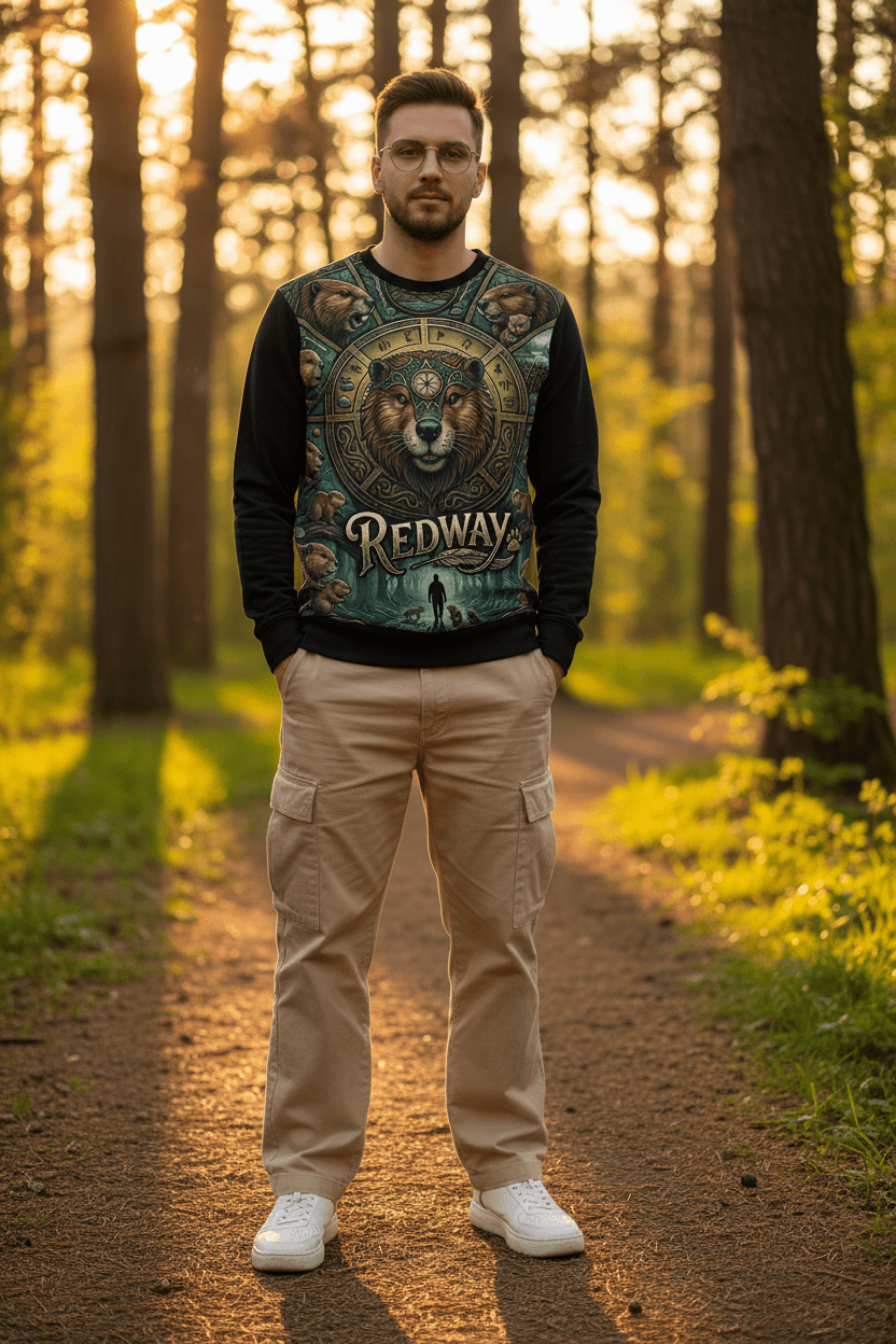 Beaver Medella Cultural Crewneck Sweatshirt — Native Heritage DesignEmber Spirit Apparel
