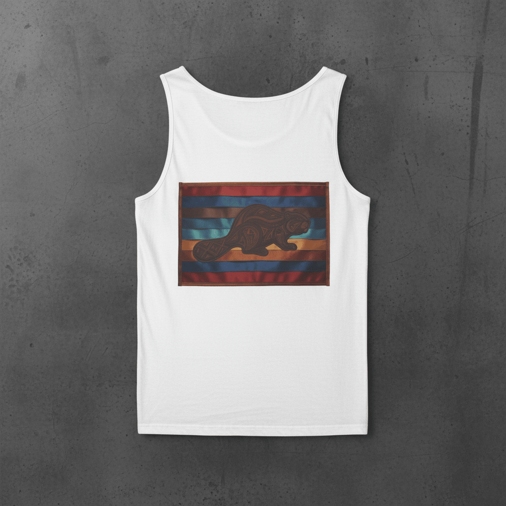 Beaver Wisdom Retro Tank — Vintage Graphic Garment - Dyed TankEmber Spirit Apparel