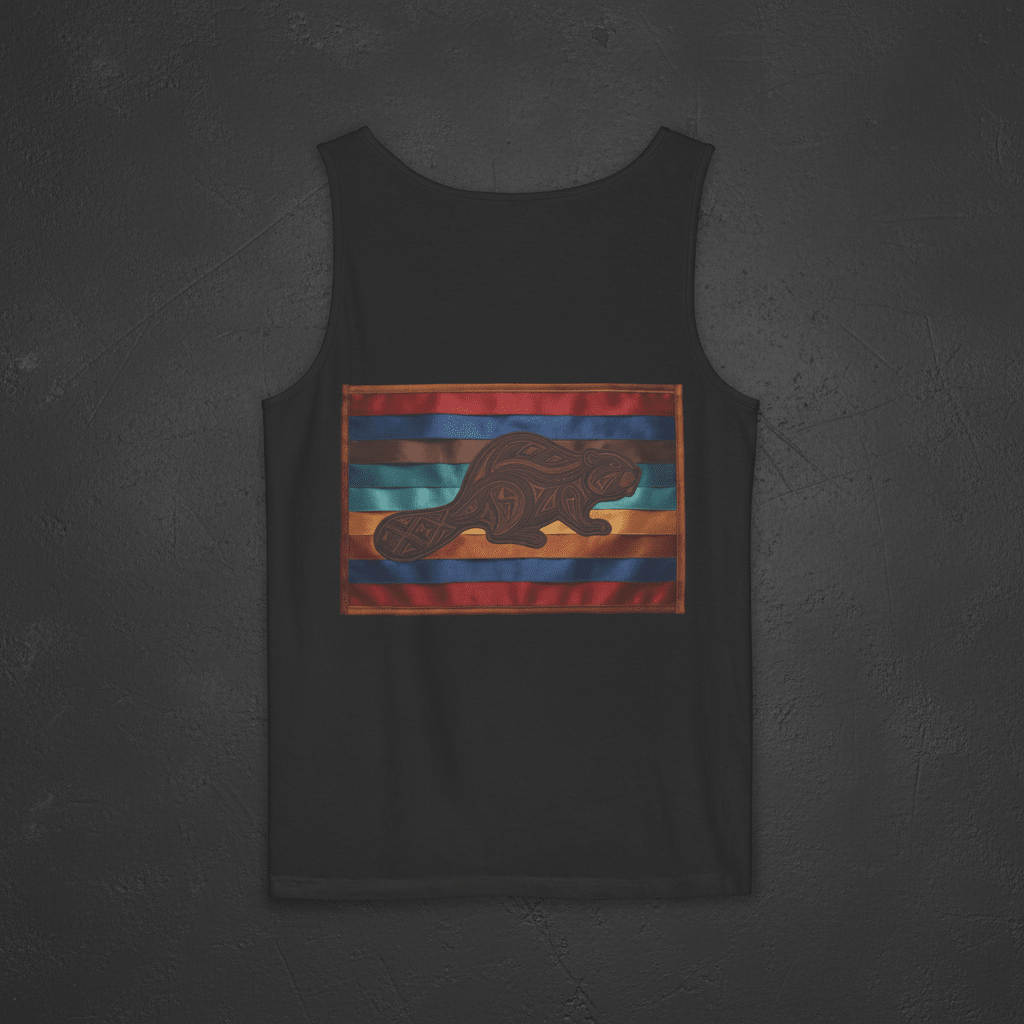 Beaver Wisdom Retro Tank — Vintage Graphic Garment - Dyed TankEmber Spirit Apparel