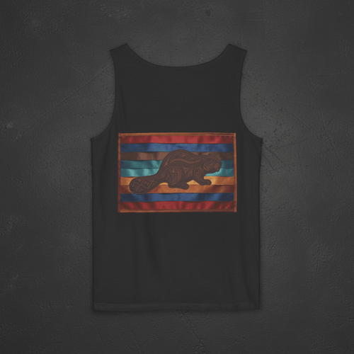 Beaver Wisdom Retro Tank — Vintage Graphic Garment - Dyed TankEmber Spirit Apparel