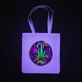 Blacklight-Reactive Natural Tote Bag — Daylight Cool, UV-Glow DesignEmber Spirit Apparel