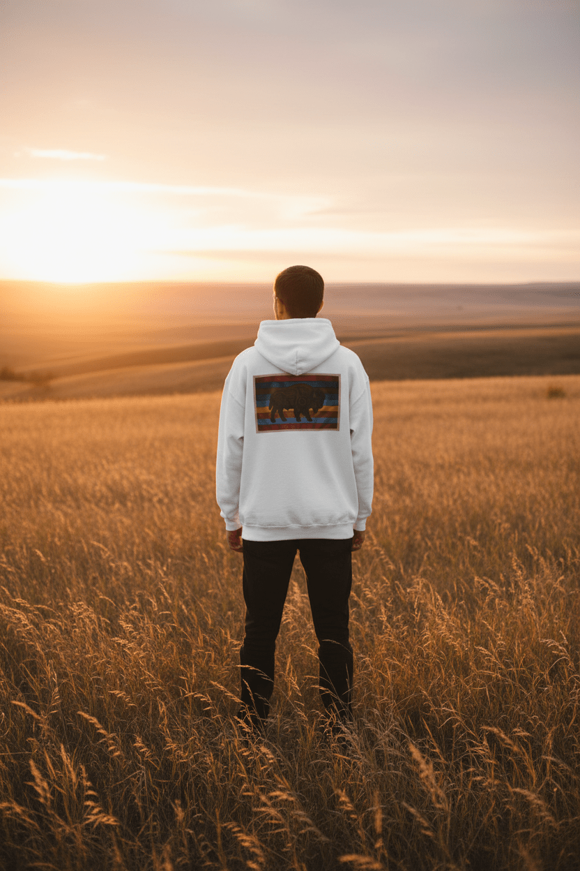 Buffalo 7 Grandfather Teachings Hoodie – Indigenous Respect Teaching SweatshirtEmber Spirit Apparel