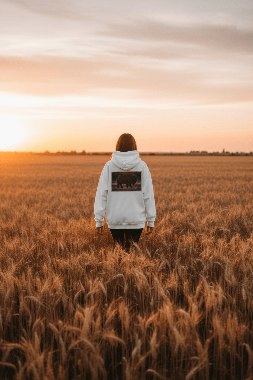 Buffalo 7 Grandfather Teachings Hoodie – Indigenous Respect Teaching SweatshirtEmber Spirit Apparel