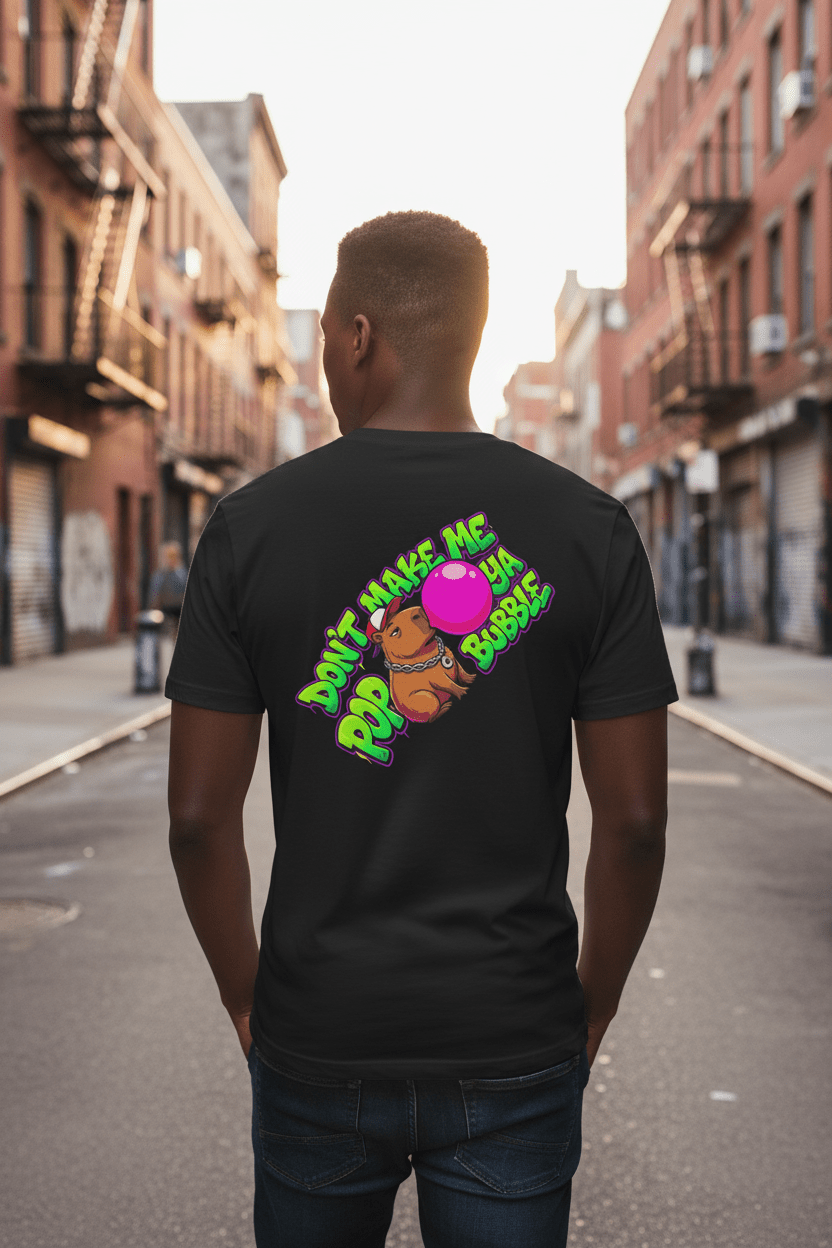 Capybara Pop Your Bubble T-Shirt – Cute Funny Unisex Graphic TeeEmber Spirit Apparel