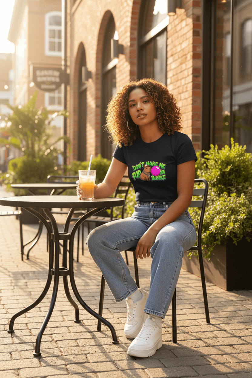 Capybara Pop Your Bubble T-Shirt – Cute Funny Unisex Graphic TeeEmber Spirit Apparel