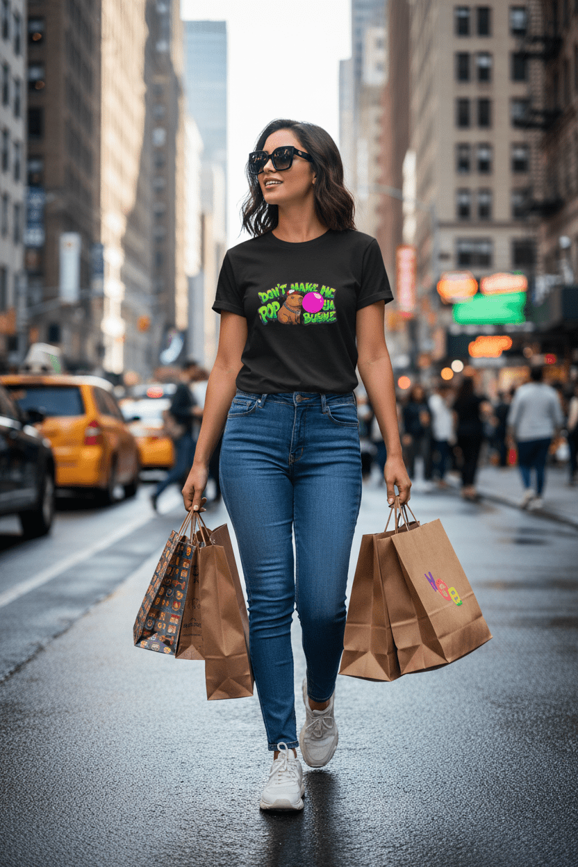 Capybara Pop Your Bubble T-Shirt – Cute Funny Unisex Graphic TeeEmber Spirit Apparel