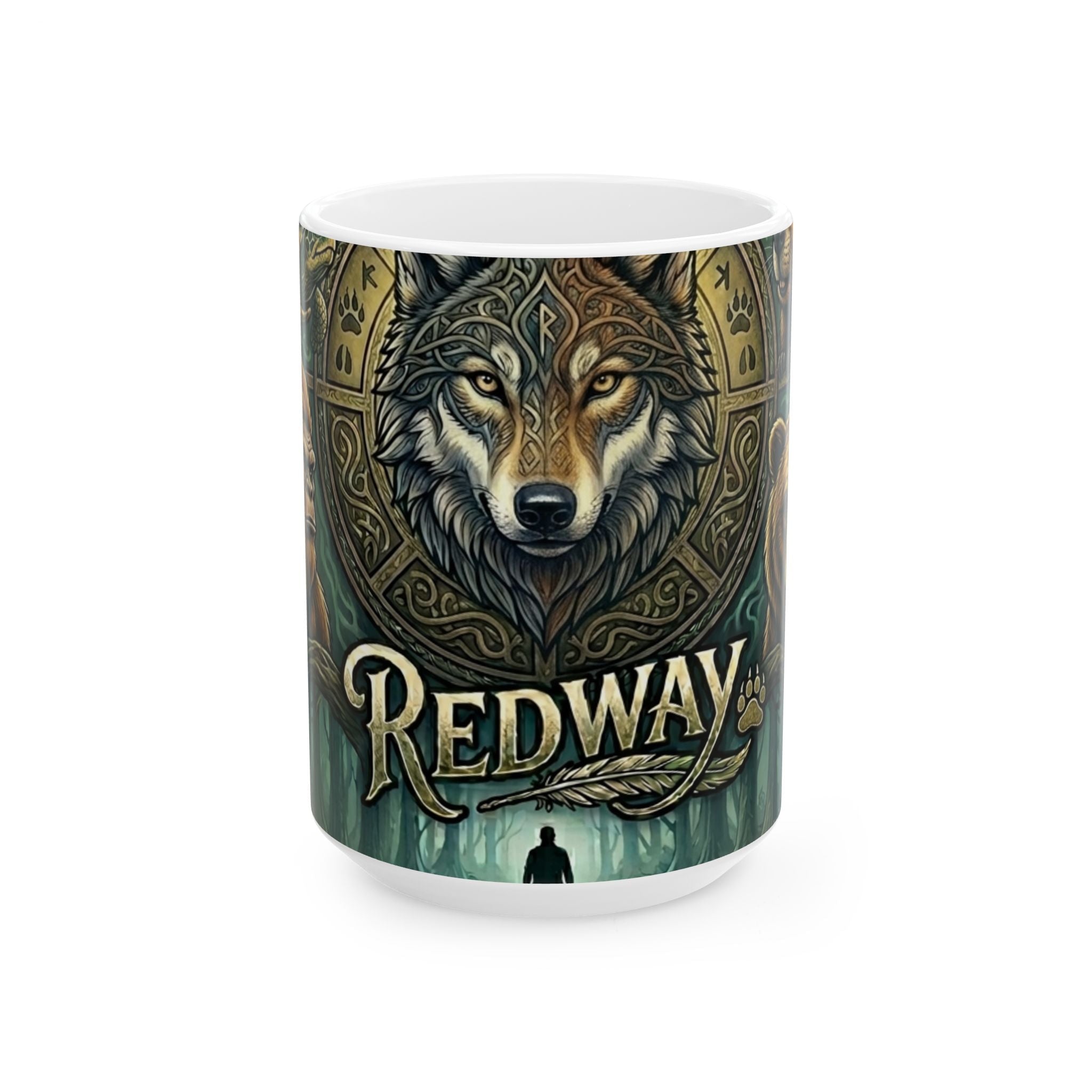 Redway Wolf Ceramic Mug, (11oz, 15oz)Ember Spirit Apparel