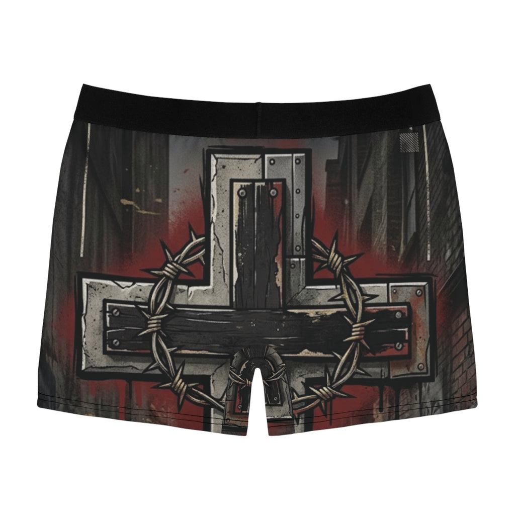 Christian Cross Boxer Briefs — John 3:16 Scripture PrintEmber Spirit Apparel