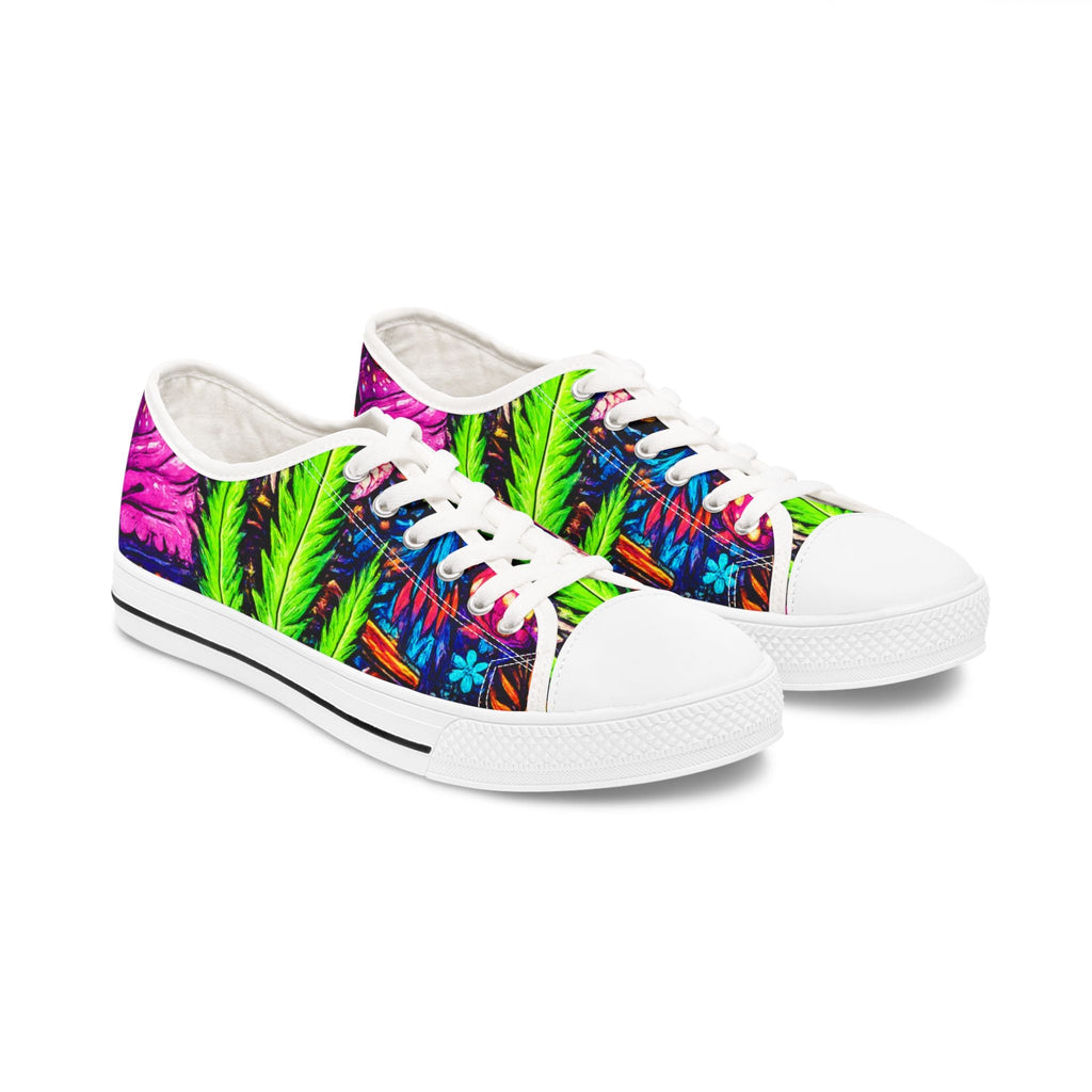 Colorful Painting by Ownee : Print Women's Low Top Sneakers – Vibrant Boho Casual ShoesEmber Spirit Apparel
