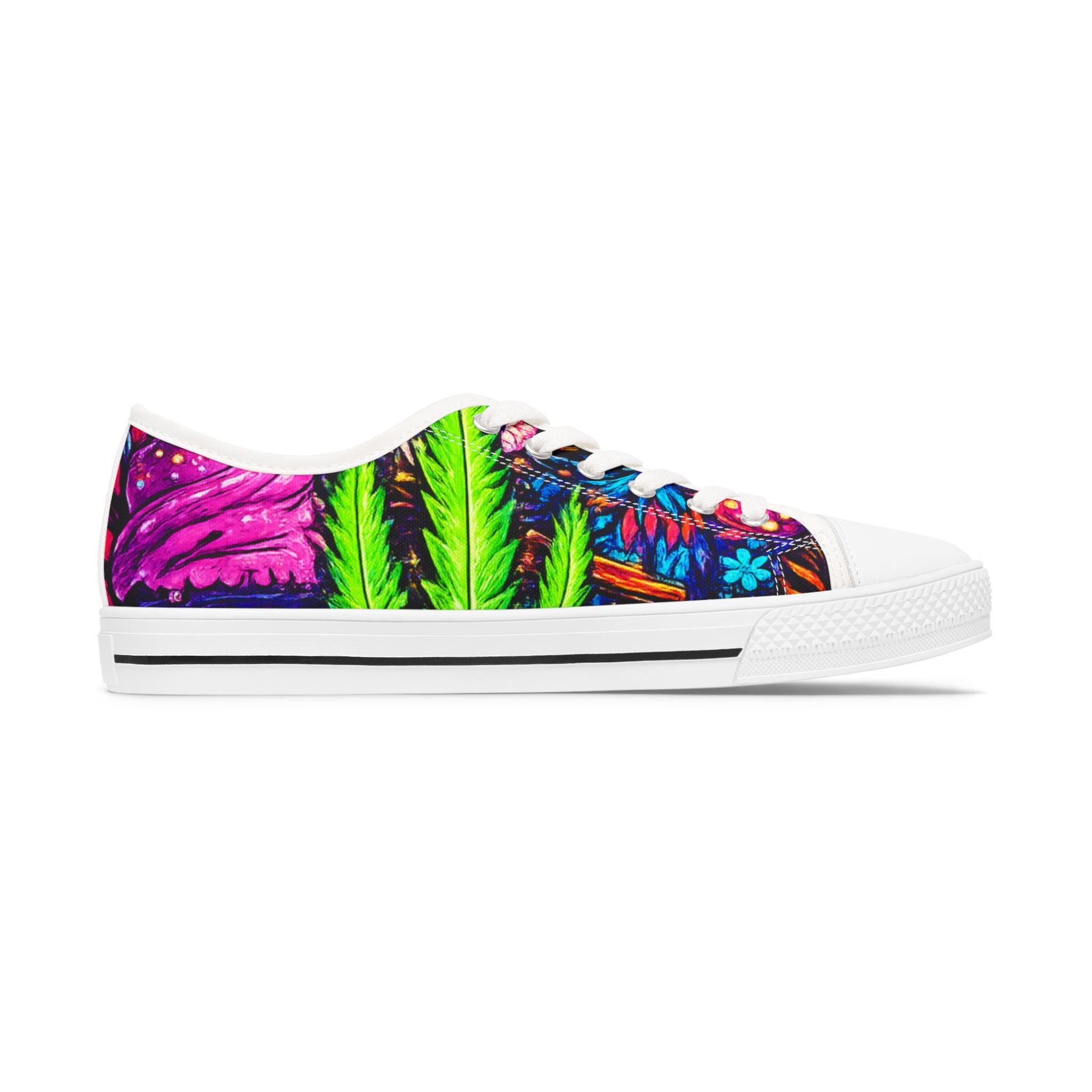Colorful Painting by Ownee : Print Women's Low Top Sneakers – Vibrant Boho Casual ShoesEmber Spirit Apparel