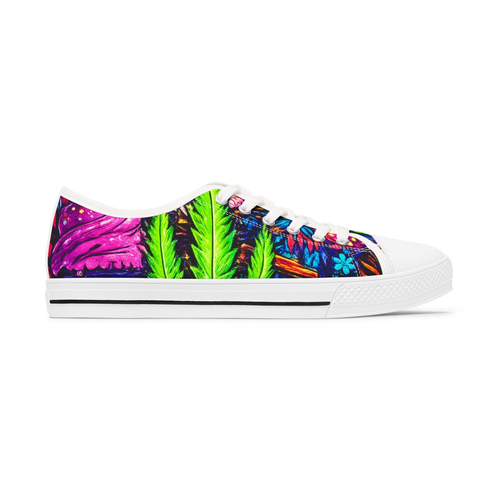 Colorful Painting by Ownee : Print Women's Low Top Sneakers – Vibrant Boho Casual ShoesEmber Spirit Apparel