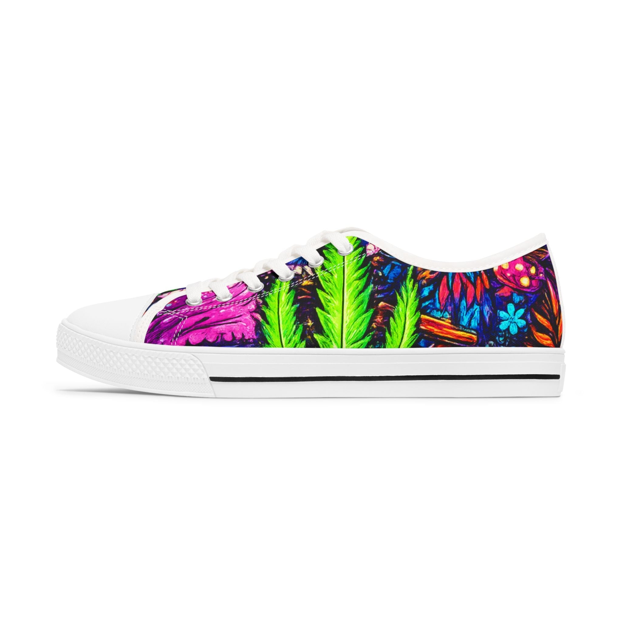 Colorful Painting by Ownee : Print Women's Low Top Sneakers – Vibrant Boho Casual ShoesEmber Spirit Apparel