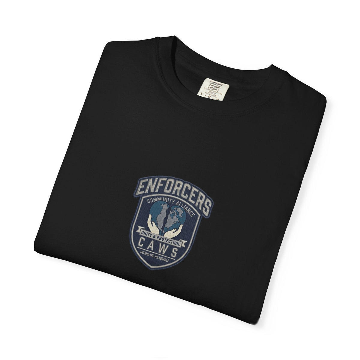 Community Alliance Enforcers Title Tee — CAWS (Children Animals Women Seniors) Support TeeEmber Spirit Apparel