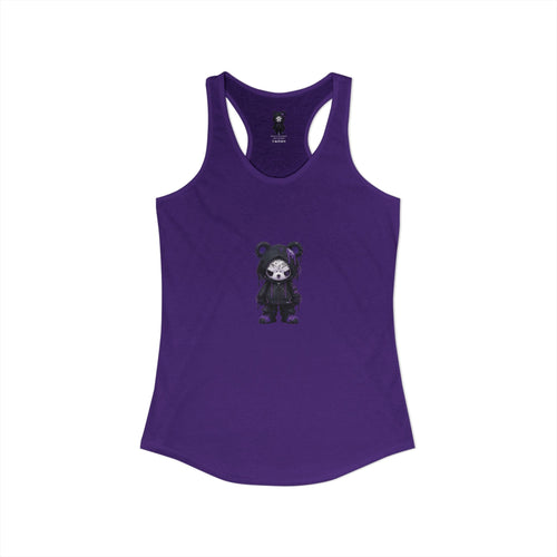 Crazy Cute Goth Grunge Bear - Women's Ideal Racerback TankEmber Spirit Apparel