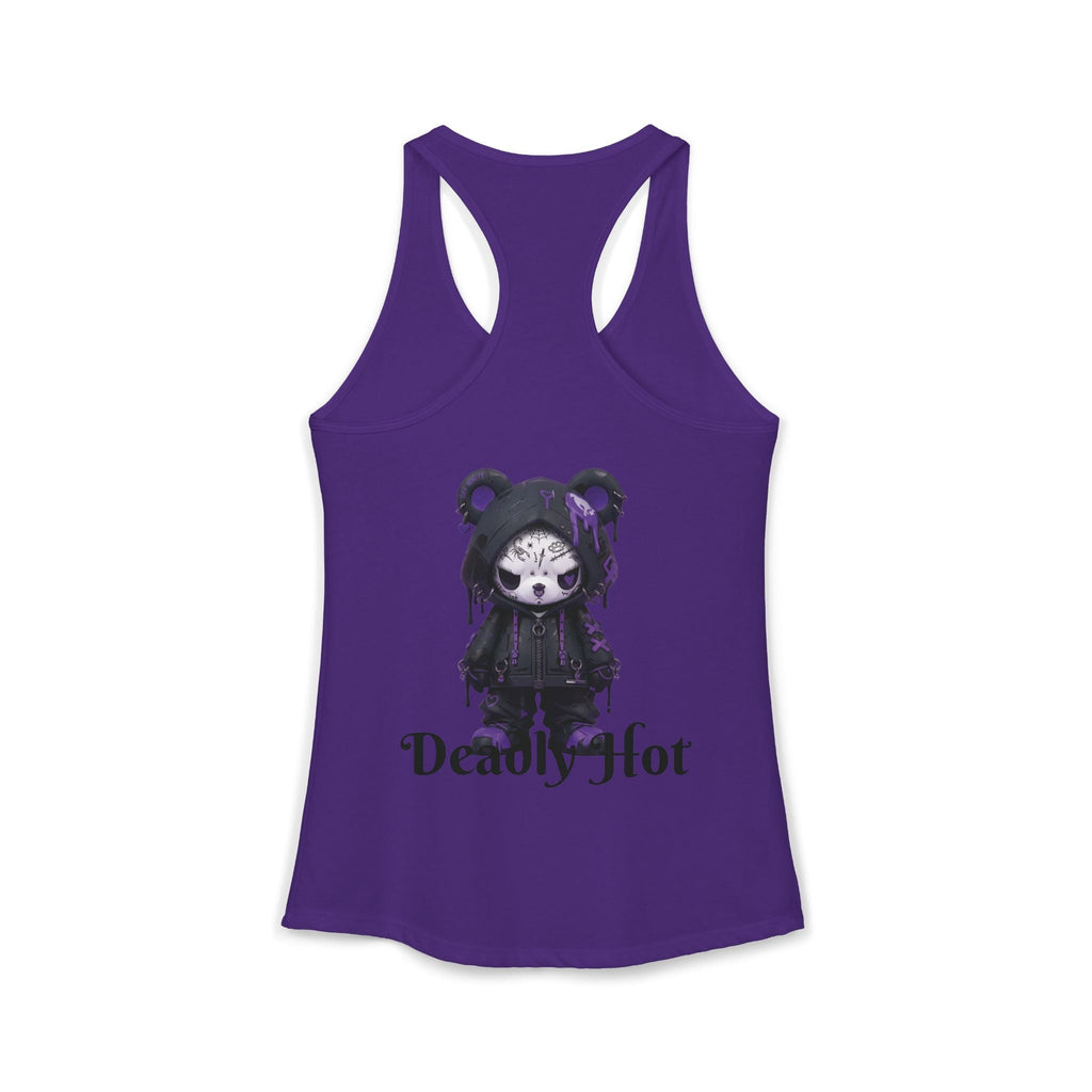 Crazy Cute Goth Grunge Bear - Women's Ideal Racerback TankEmber Spirit Apparel