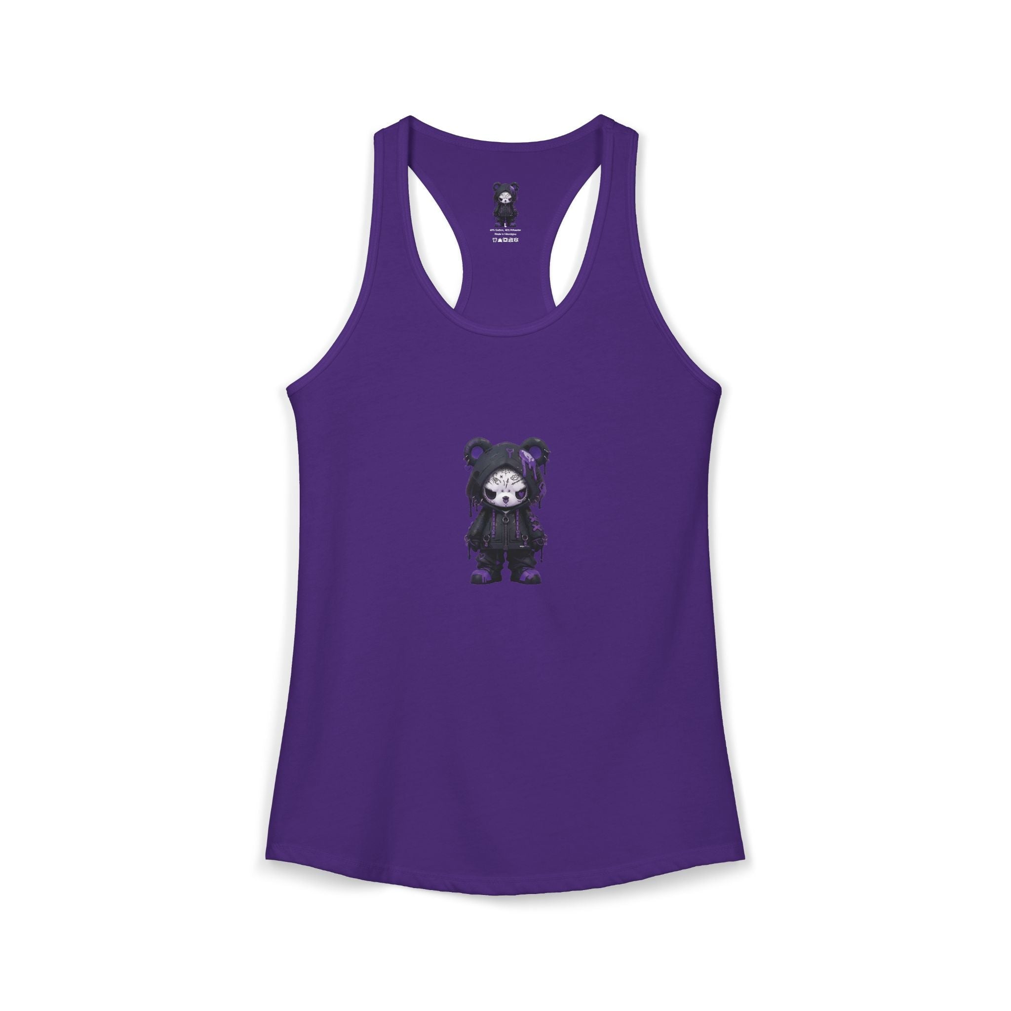 Crazy Cute Goth Grunge Bear - Women's Ideal Racerback TankEmber Spirit Apparel