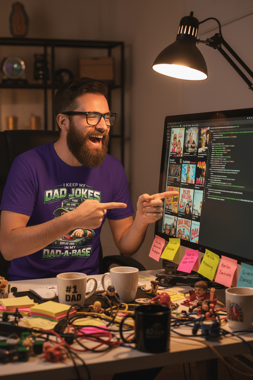 Dad Jokes Tee — "I Keep My Dad Jokes Deeply Rooted In My Dad - a - Base" Funny Father's Day T-ShirtEmber Spirit Apparel
