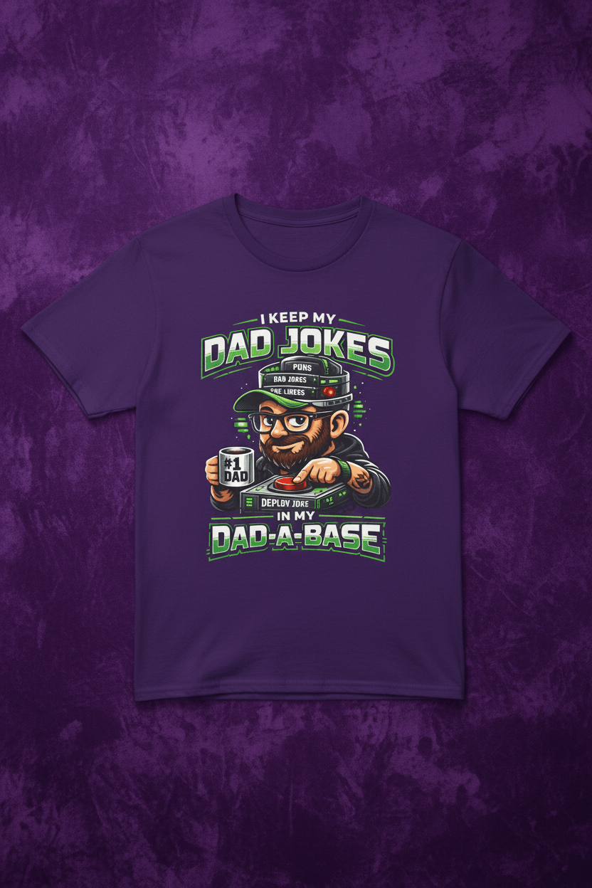 Dad Jokes Tee — "I Keep My Dad Jokes Deeply Rooted In My Dad - a - Base" Funny Father's Day T-ShirtEmber Spirit Apparel