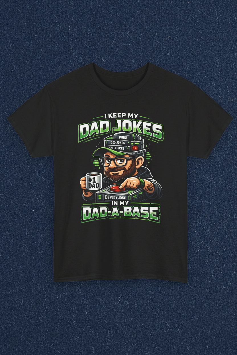 Dad Jokes Tee — "I Keep My Dad Jokes Deeply Rooted In My Dad - a - Base" Funny Father's Day T-ShirtEmber Spirit Apparel