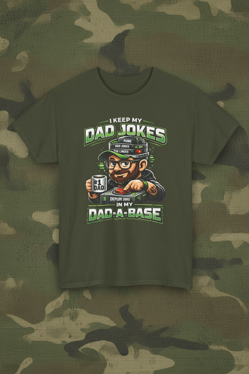 Dad Jokes Tee — "I Keep My Dad Jokes Deeply Rooted In My Dad - a - Base" Funny Father's Day T-ShirtEmber Spirit Apparel