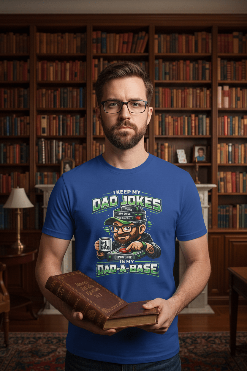 Dad Jokes Tee — "I Keep My Dad Jokes Deeply Rooted In My Dad - a - Base" Funny Father's Day T-ShirtEmber Spirit Apparel