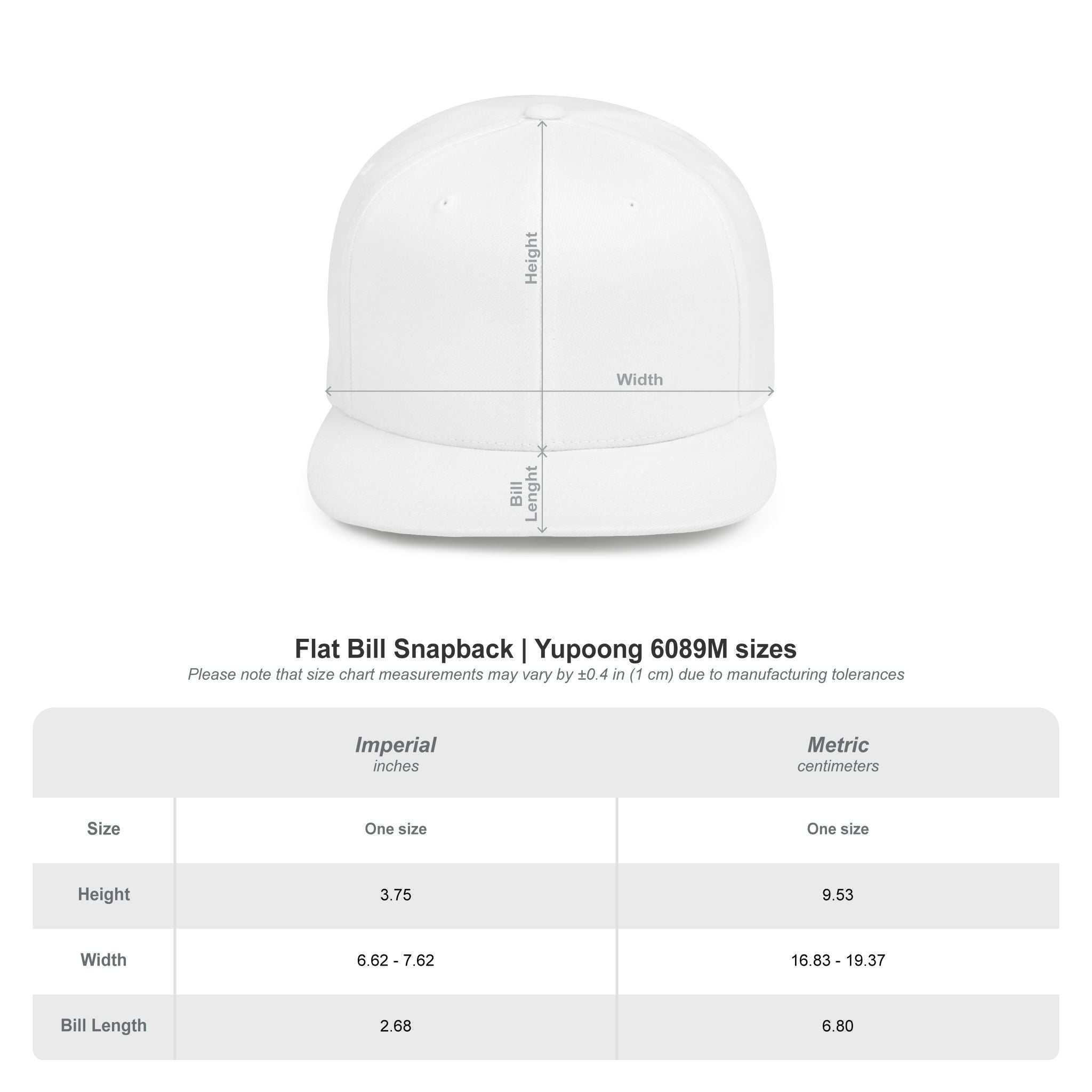Don't Care Bear Snapback Hat — Bold Anti-Drama Flat Bill Cap, Size Chart | Ember Spirit Apparel