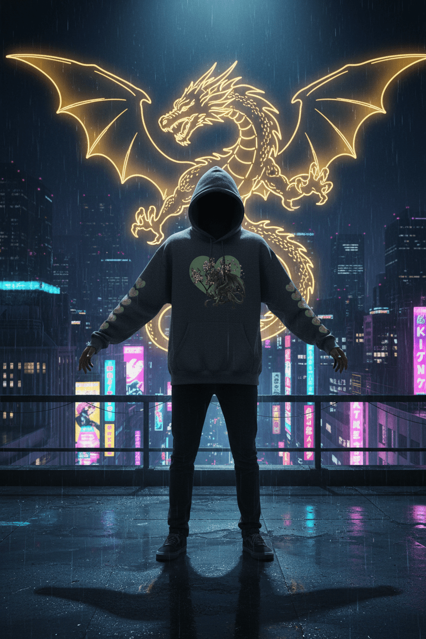Dragon Luck Hoodie — Magical Chinese Anime Inspired Dragon DesignEmber Spirit Apparel