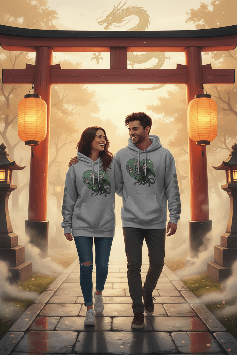 Dragon Luck Hoodie — Magical Chinese Anime Inspired Dragon DesignEmber Spirit Apparel