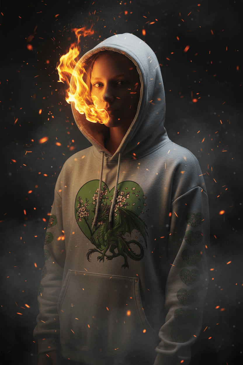 Dragon Luck Hoodie — Magical Chinese Anime Inspired Dragon DesignEmber Spirit Apparel