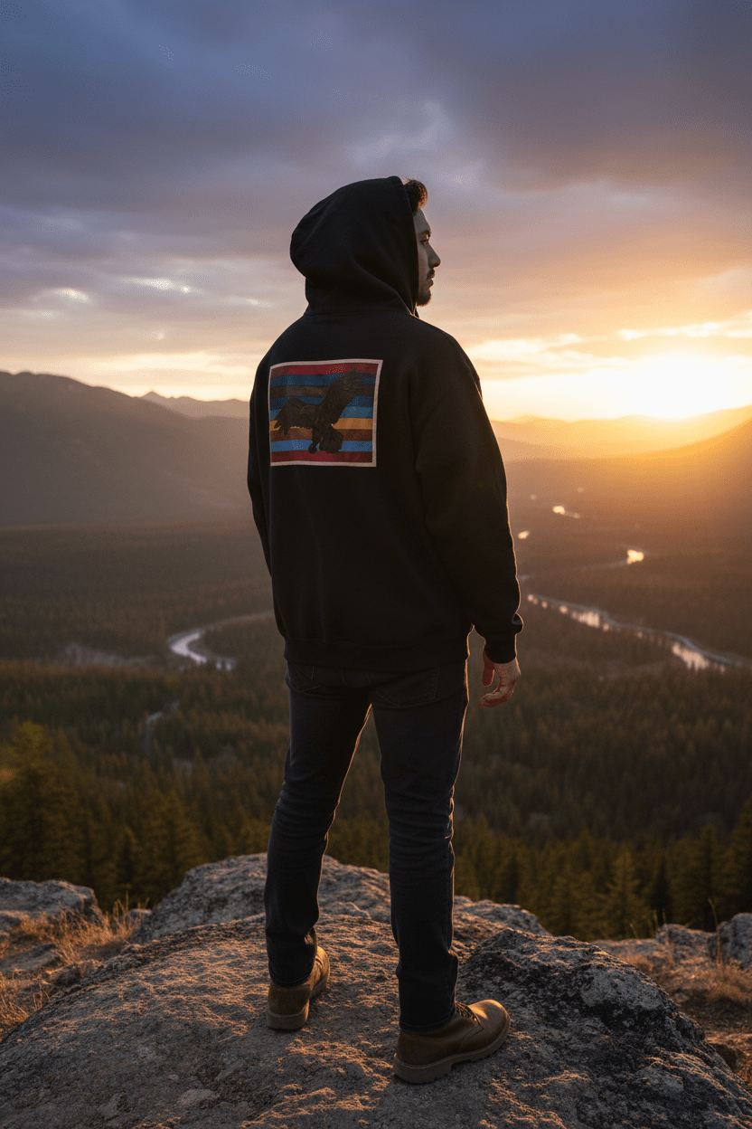 Eagle 7 Grandfather Teachings Hoodie – Indigenous Love Teaching SweatshirtEmber Spirit Apparel