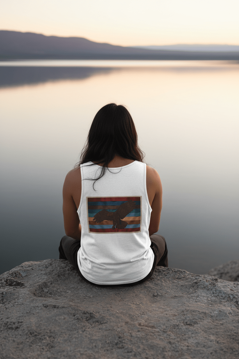 Eagle Love Retro Tank — Vintage Graphic Garment - Dyed TankEmber Spirit Apparel