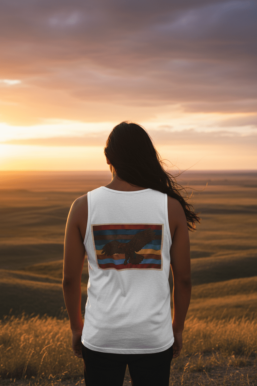 Eagle Love Retro Tank — Vintage Graphic Garment - Dyed TankEmber Spirit Apparel