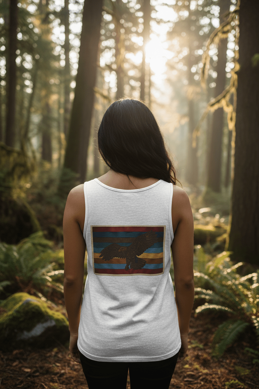 Eagle Love Retro Tank — Vintage Graphic Garment - Dyed TankEmber Spirit Apparel