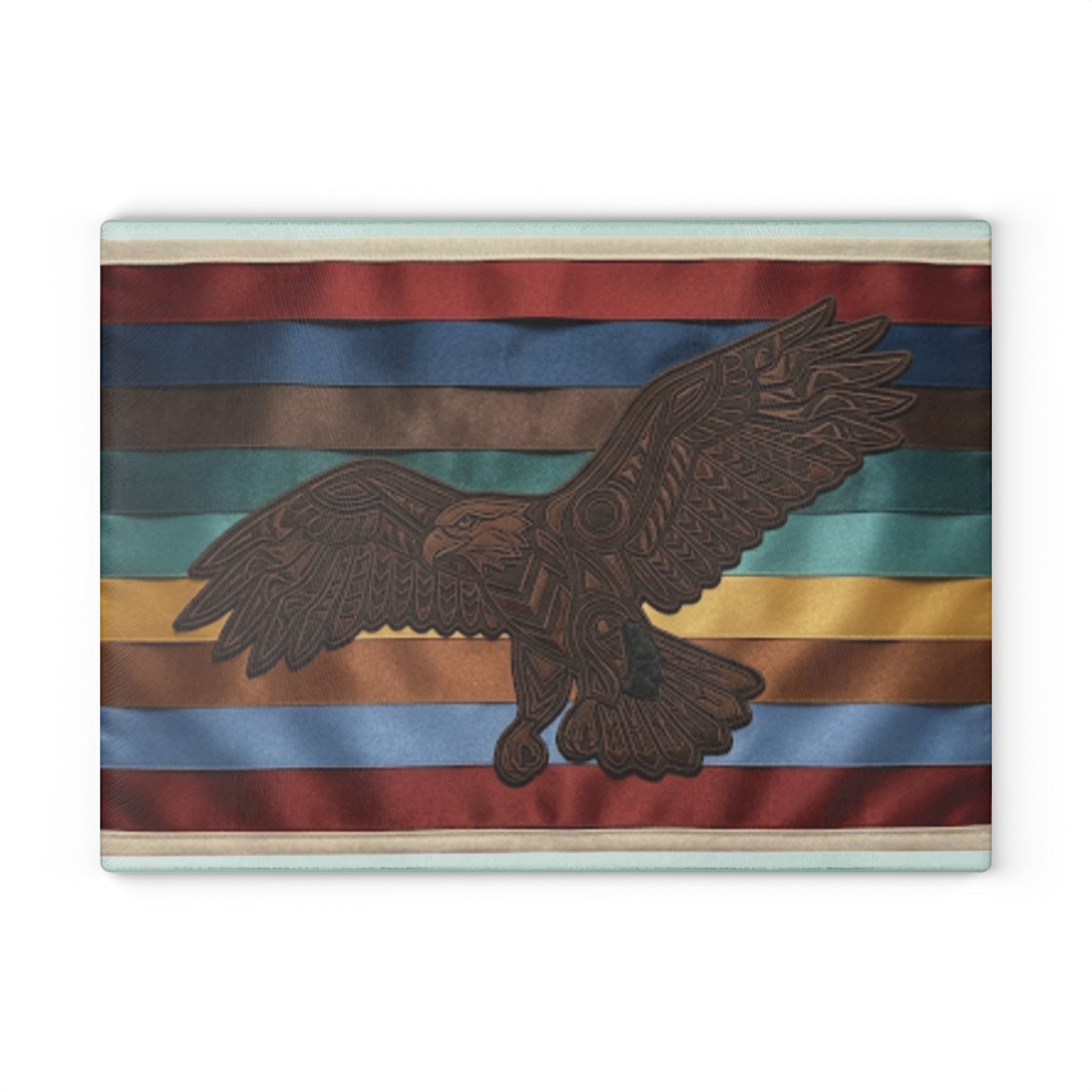 Eagle Traditional Ribbon Design Glass Cutting BoardEmber Spirit Apparel