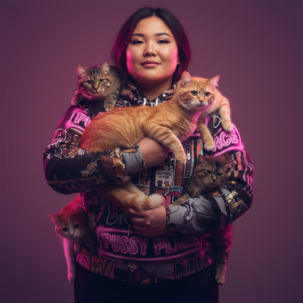 East Asian Woman Mockup
