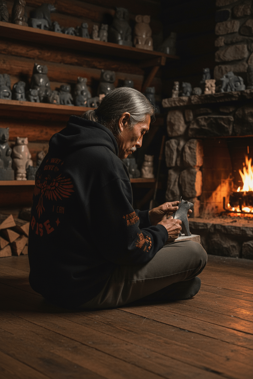 Ed's Inspirational Tribute Hoodie — "Care to Carve" Tribute SweatshirtEmber Spirit Apparel