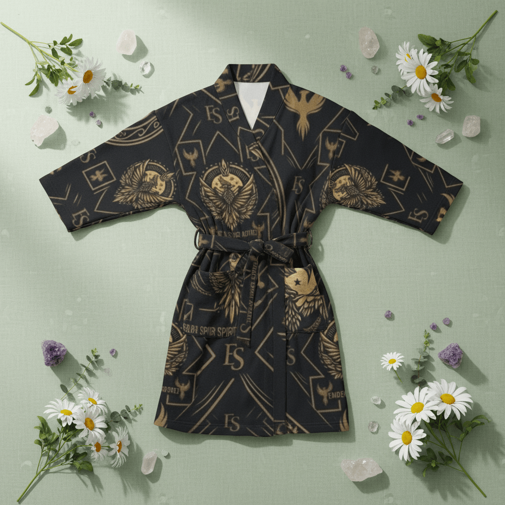 Ember Spirit Appeal- Women's Loose-fitting BathrobeEmber Spirit Apparel