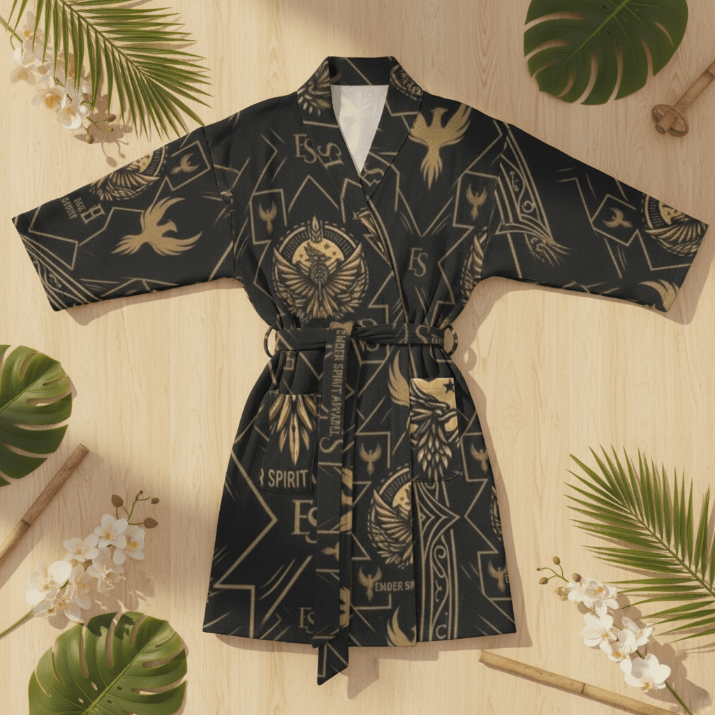 Ember Spirit Appeal- Women's Loose-fitting BathrobeEmber Spirit Apparel