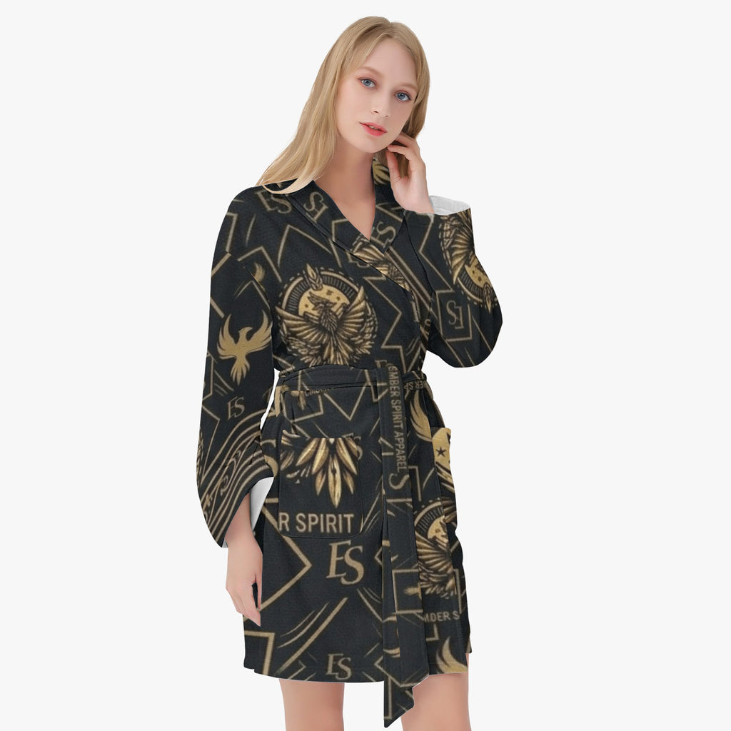 Ember Spirit Appeal- Women's Loose-fitting BathrobeEmber Spirit Apparel