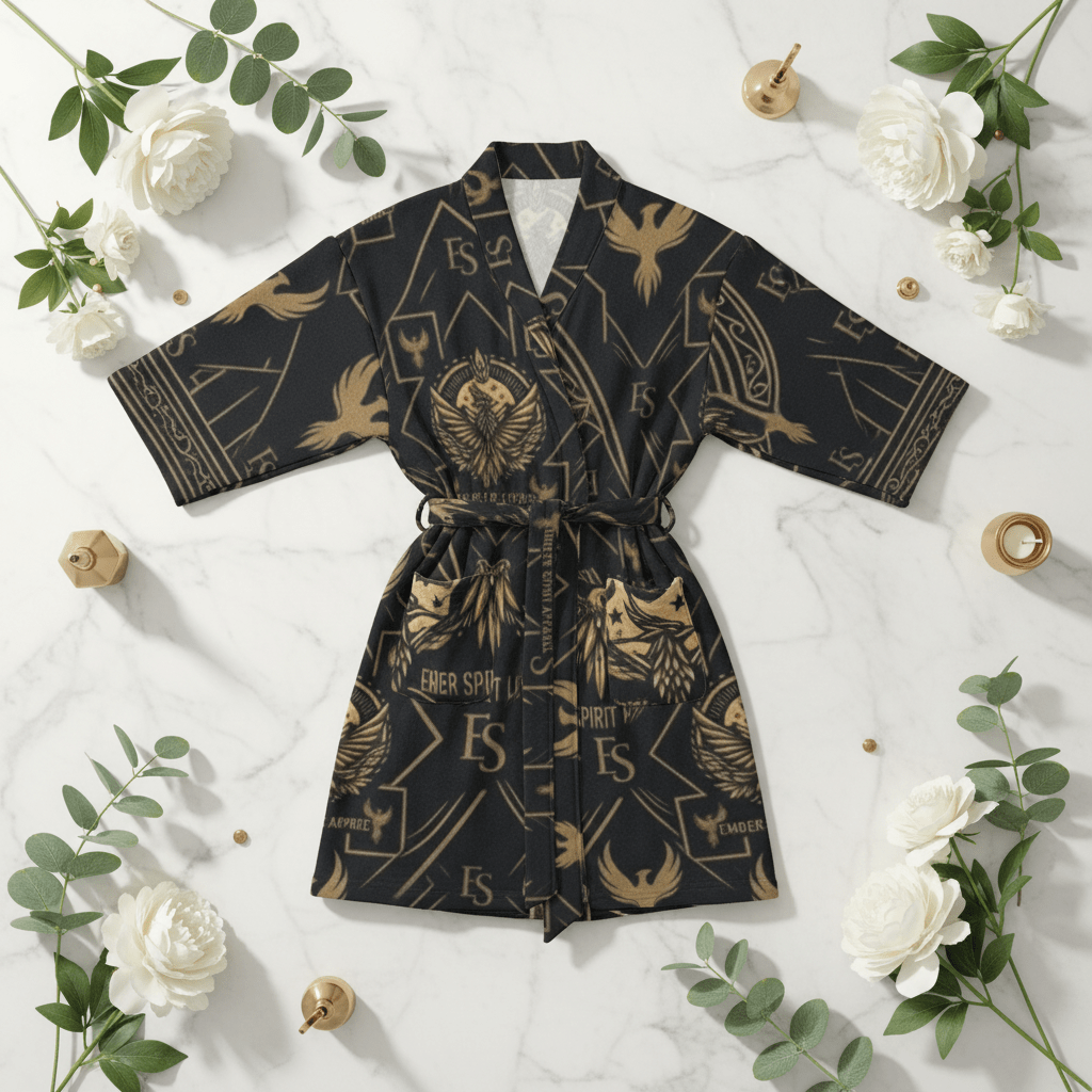 Ember Spirit Appeal- Women's Loose-fitting BathrobeEmber Spirit Apparel