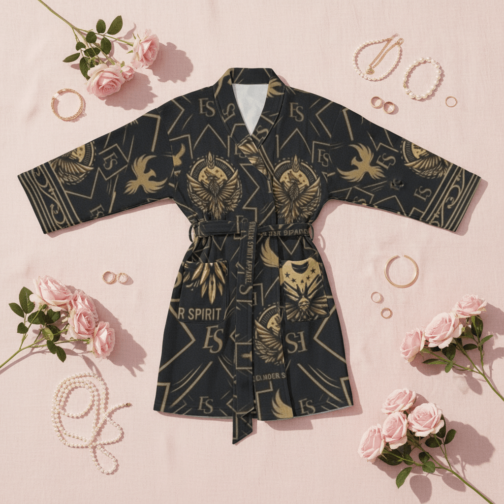 Ember Spirit Appeal- Women's Loose-fitting BathrobeEmber Spirit Apparel