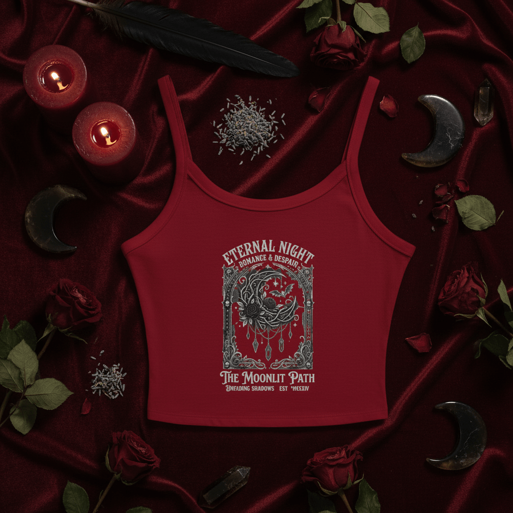 Eternal Night Moon Goth Crop Tank TopEmber Spirit Apparel