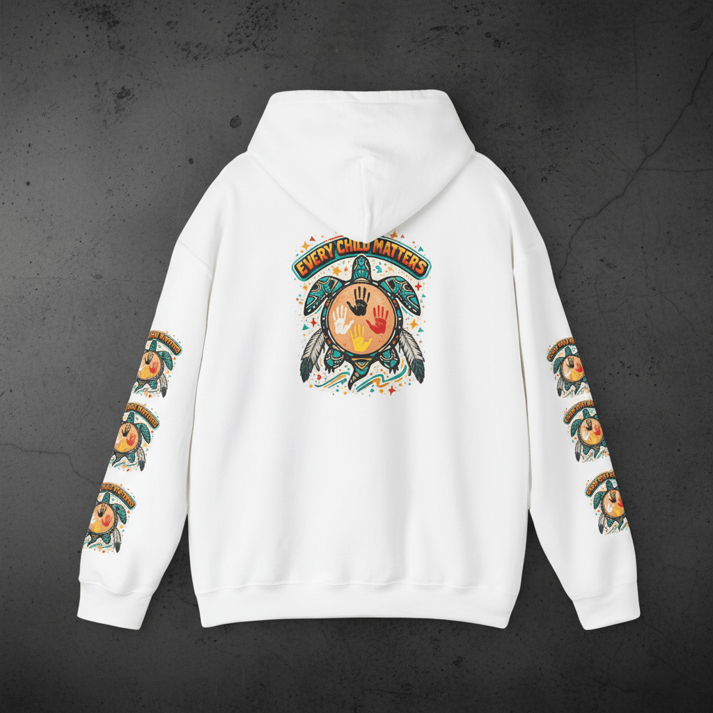 Every Child Matters Hoodie – Indigenous Awareness Turtle Graphic PulloverEmber Spirit Apparel