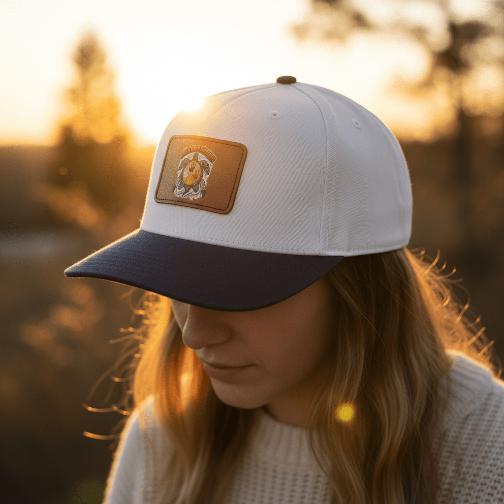 Every Child Matters Leather Patch Baseball Cap – Indigenous Awareness Vintage Turtle DesignEmber Spirit Apparel