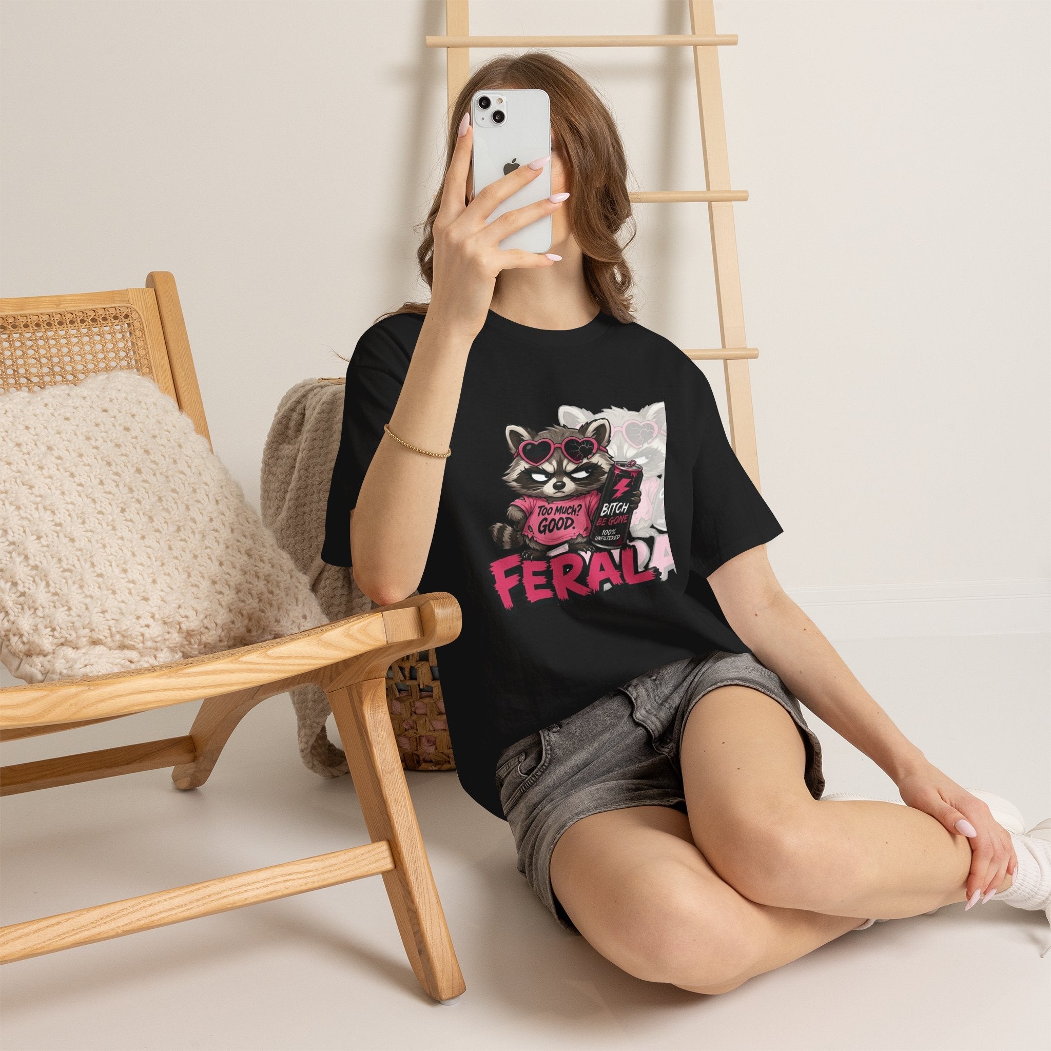 Feral Racoon - Unisex Heavy Cotton TeeEmber Spirit Apparel