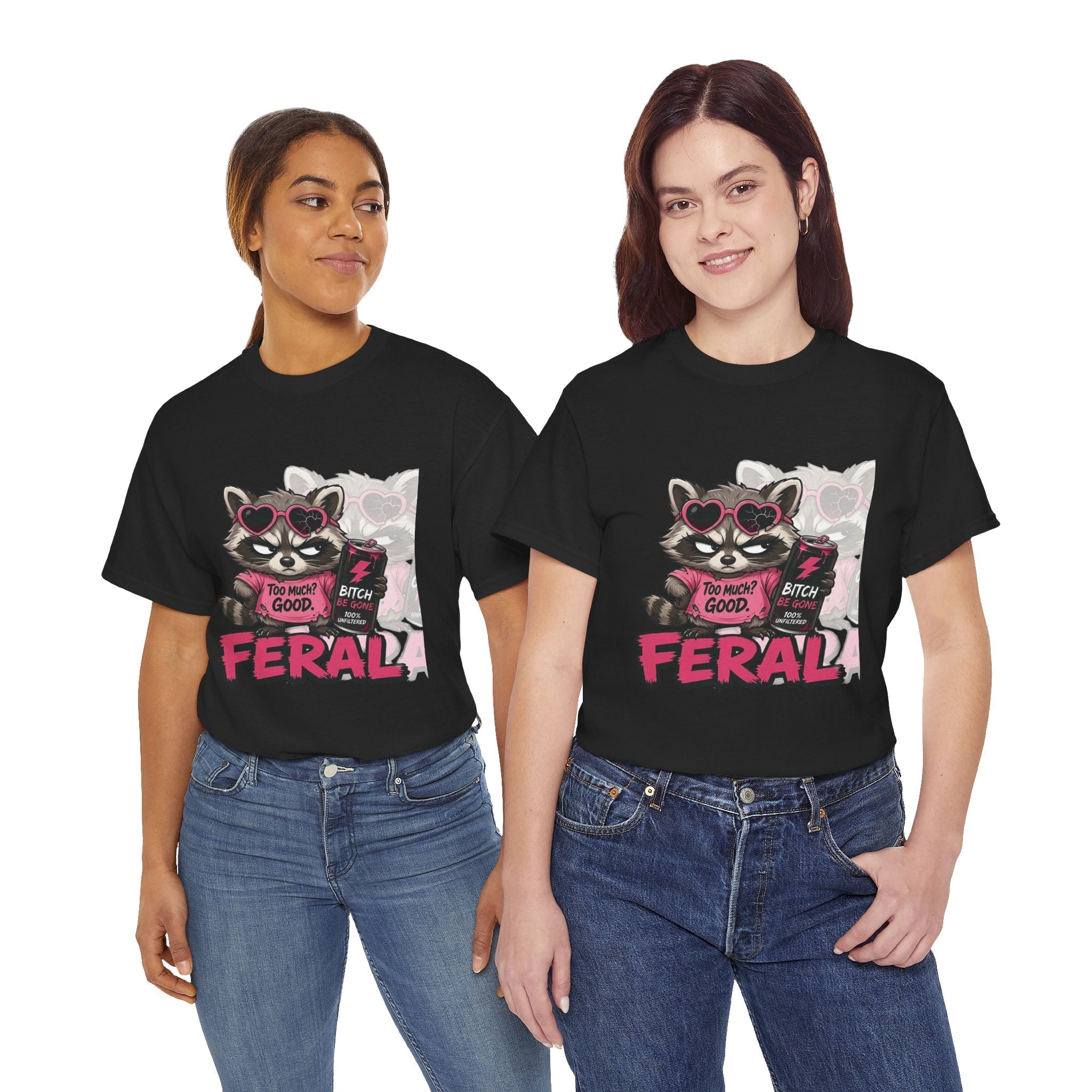 Feral Racoon - Unisex Heavy Cotton TeeEmber Spirit Apparel