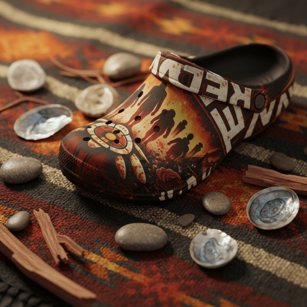 Flame Crest EVA Foam Clogs sole detail — anti-slip flexible outsole | Ember Spirit Apparel