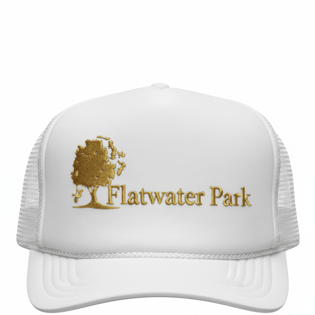 Flatwater Park Newfoundland Trucker Hat — Scenic Park Logo CapEmber Spirit Apparel